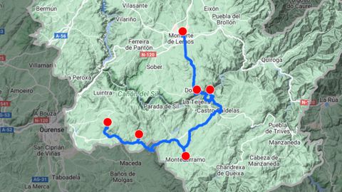 Da 1 de la ruta de los monaterios por la Ribeira Sacra