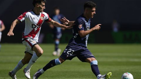 El jugador del Celta Hugo �lvarez, durante el partido frente al Rayo Vallecano a domicilio del curso pasado.
