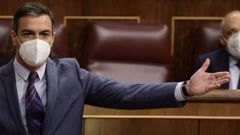 El presidente del Gobierno, Pedro S�nchez en un pleno del Congreso de los Diputados