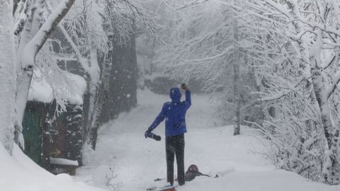 Nieve en O Cebreiro.