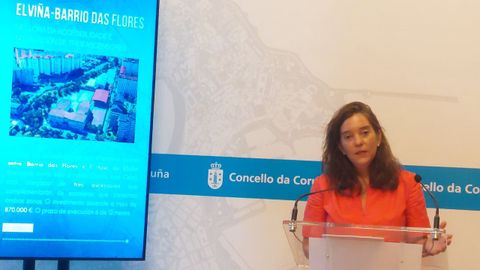 La alcaldesa, In�s Rey, durante una rueda de prensa este mi�rcoles