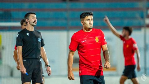 Diego Rodrguez, en una imagen en un partido con el Mallorca B.