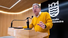 El alcalde de Pontevedra, Miguel Anxo Fern�ndez Lores (BNG), este jueves en el Concello 