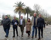 Tres patrocinadores estuvieron en la presentaci�n del concurso con Jos� P�rez, Freire y Alfonso Costa