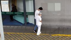 Entrada al servicio de urgencias del Hospital Montecelo, de Pontevedra