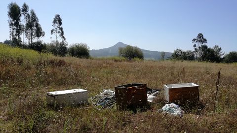 �Algo m�s que pl�sticos, con unas bonitas vistas del Pico Sacro. Imagen de Sergude, en Boqueix�n�