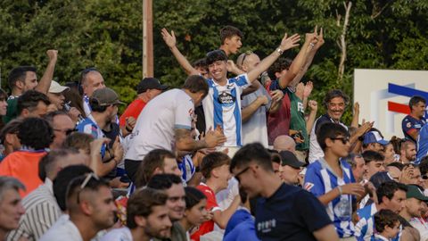Aficionados del Deportivo, presentes en A Magdalena.