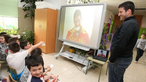 Visita al colegio de A Lomba (2013).