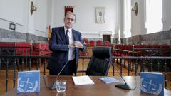 El presidente del Tribunal Superior de Xustiza, este jueves antes de presentar la memoria judicial de Galicia