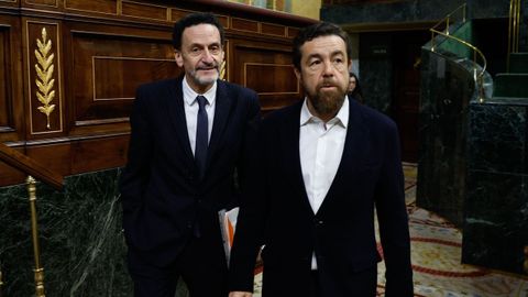 Miguel Guti�rrez con Edmundo Bal en el Congreso 