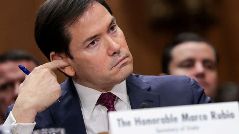 El secretario de Estado de EE.UU., Marco Rubio, durante su comparecencia en el Senado