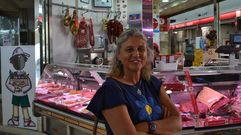 Cristina Gamundi, madrilea de visita en Ferrol, acudi al mercado a comprar varios productos gallegos.