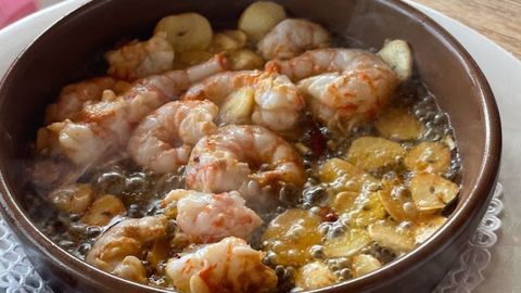 Gambas al ajillo.