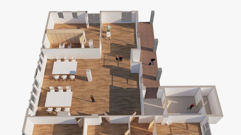 Infografa del proyecto del futuro centro de da de Rianxo.