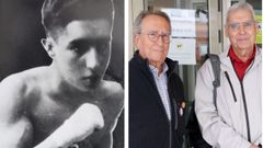 A la izquierda, Jos Varela Cachaza; a la derecha, sus hijos Pepe y Paco Varela cuando acudieron a hablar con la fiscala de Memoria Democrtica