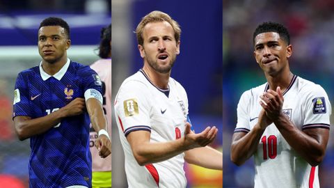 Kylian Mbapp&eacute;, Harry Kane y Jude Bellingham.