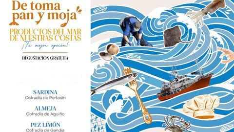 Campaa promocional De toma pan y moja, promovida por el Ministerio de Agricultura, Pesca y Alimentacin y por la Federacin Nacional de Cofradas de Pescadores para impulsar el consumo de pescado