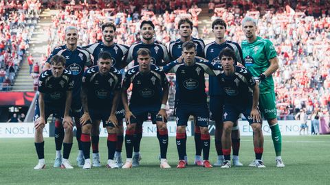 Formaci�n inicial del Celta en el amistoso frente al Braga, primer test de pretemporada.