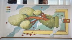 Mural pintado en el instituto N�mero Un ribeirense