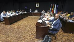 Imagen de archivo del primer pleno de la nueva corporaci�n de Pontevedra, celebrado el 31 de julio