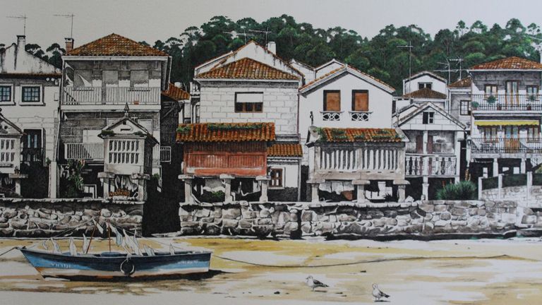 Una de las obras de la exposici�n �Dibujos en su tinta (china)� de Juan Carlos Vilar