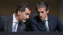 De la Serna, con felipe VI, en la entrega de los premios internacionales de ingenier�a civil