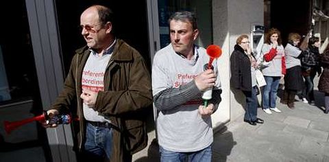 La plataforma estradense realiz� varias movilizaciones para reclamar la devoluci�n de sus ahorros.