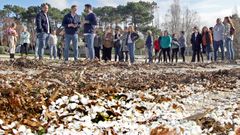 La presidenta de la agrupaci�n de a pie, Arancha Abu�n, expuso a G�mez Besteiro las inquietudes del colectivo