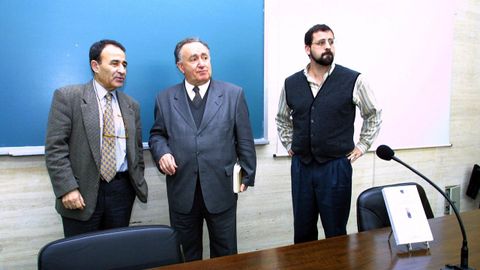 Con Carlos Casares no 2001