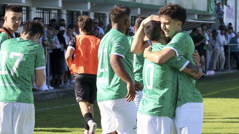 Bertito durante el partido del playoff en A Pedreira.