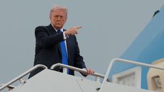 Trump, el pasado viernes a bordo del Air Force One.