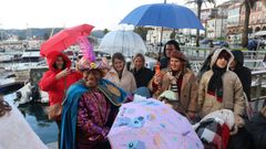 Los Reyes Magos llegan al puerto de Curuxeiras, en Ferrol.