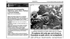 Imagen de la fotograf�a y el titular publicado en La Voz de Galicia el 6 de marzo de 1988.