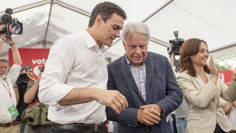 Pedro Snchez y Felipe Gonzlez en una imagen de archivo.