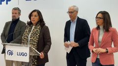 La presidenta provincial, Elena Candia, y los diputados Francisco Conde, Jaime De Olano y Cristina Abades
