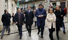 Feijoo y Caballero mantuvieron las formas durante el paseo. 