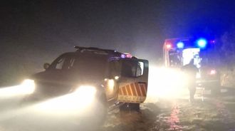 Imagen del incendio ocurrido en la tarde-noche de ayer, lunes, en el monte Neme, en Malpica.