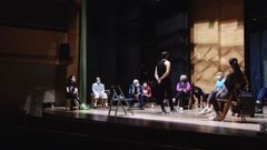 Un dos obradoiros de teatro, organizados polo Fetega na pasada edici�n