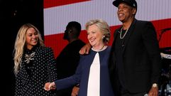 Beyonc� y su marido, Jay Z, apoyaron durante la campa�a a Hillary Clinton