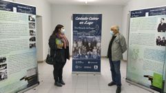A concelleira de Cultura, Vanesa Siso, e o presidente de Egeria, Xulio Xiz, na inauguraci�n da exposici�n