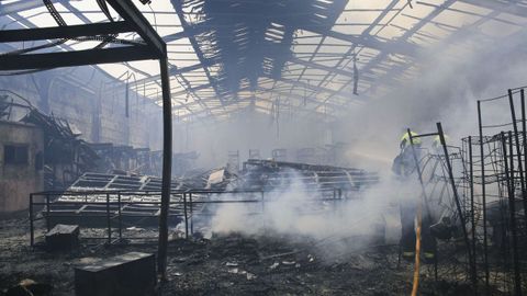 La nave de Al Volante qued� totalmente calcinada