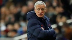 Didier Deschamps, durante un partido de la seleccin francesa.