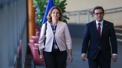 Teresa Ribera, con el candidato a la vicepresidente de Prosperidad y Estrategia Industrial en la prxima Comisin Europea, el francs Stphane Sejourn.