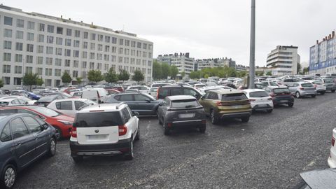 En el aparcamiento disuasorio de Santa Marta apenas quedan plazas desde primera hora de la ma�ana