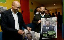 Partido Popular, PSOE y BNG escenificaron en Lal�n el inicio de campa�a, mientras CxG escogi� A Estrada.