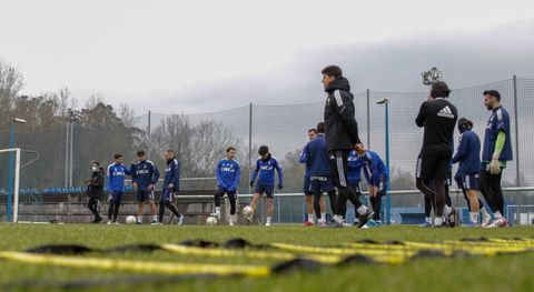 Entrenamiento del Real Oviedo en El Requexn