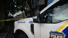 Un coche policial en la zona donde se produjo el ataque