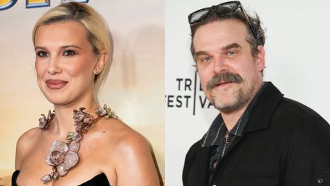 Montaje imgenes de Millie Bobby Brown y David Harbour