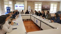 Comit de infraestructuras del PPdeG en una reunin este jueves en Pontevedra