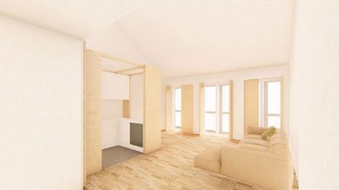 Curuxeiras 8, por dentro. Interiores di�fanos y espacios abiertos y luminosos caracterizan las nuevas viviendas